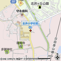 志井小学校前周辺の地図