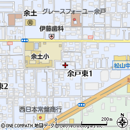 愛媛県松山市余戸東1丁目13周辺の地図