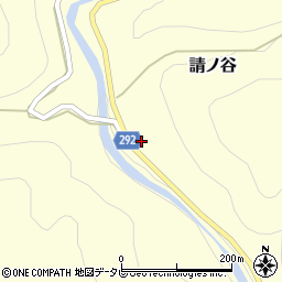 徳島県那賀郡那賀町請ノ谷岡田周辺の地図