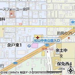 愛媛銀行マルヨシセンター余戸店 ＡＴＭ周辺の地図