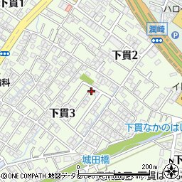 福岡県北九州市小倉南区下貫周辺の地図