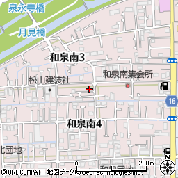 愛媛県松山市和泉南4丁目11-28周辺の地図