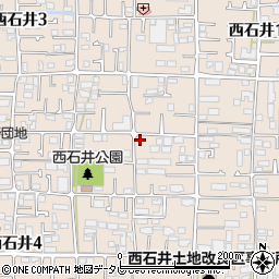 愛媛県松山市西石井周辺の地図