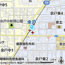ＪＡ松山市余土周辺の地図