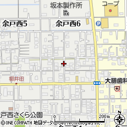 愛媛県松山市余戸西6丁目周辺の地図