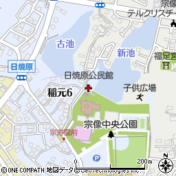 日焼原公民館周辺の地図