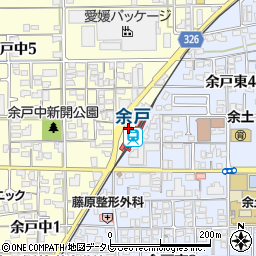 愛媛銀行余戸支店であい出張所周辺の地図