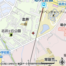 志井六丁目公園周辺の地図