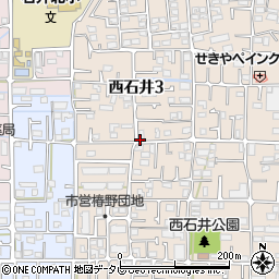 愛媛県松山市西石井3丁目周辺の地図