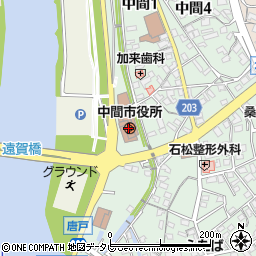 〒809-0000 福岡県中間市（以下に掲載がない場合）の地図