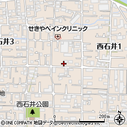 愛媛県松山市西石井2丁目周辺の地図