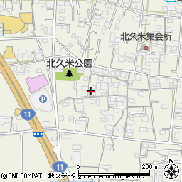 愛媛県松山市北久米町周辺の地図