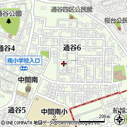 フレグランス通り谷周辺の地図