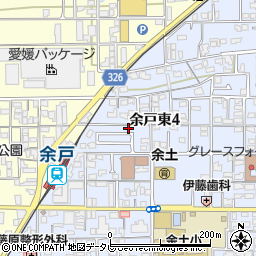 愛媛県松山市余戸東4丁目周辺の地図