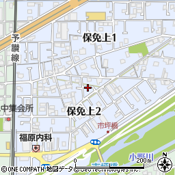 愛媛県松山市保免上周辺の地図