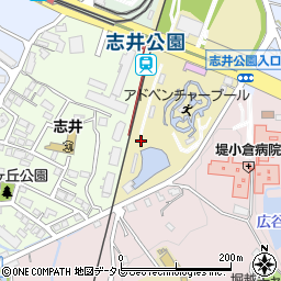 志井公園トイレ周辺の地図