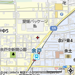 松山余戸郵便局周辺の地図