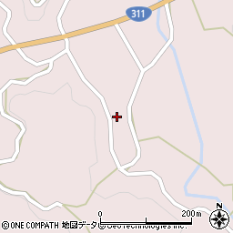 和歌山県田辺市中辺路町野中1757周辺の地図