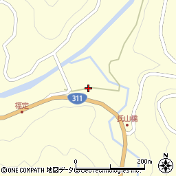 和歌山県田辺市中辺路町福定35周辺の地図