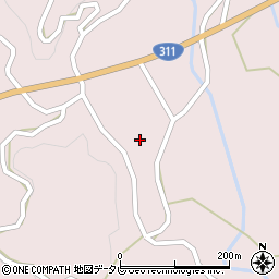 和歌山県田辺市中辺路町野中1775周辺の地図