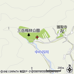 三岳梅林公園トイレ周辺の地図
