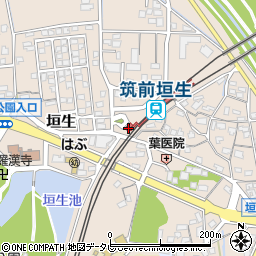 福岡県中間市周辺の地図