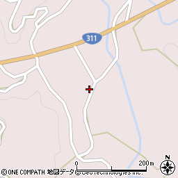 和歌山県田辺市中辺路町野中1776周辺の地図