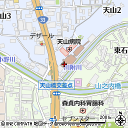 セブンイレブン松山天山店周辺の地図