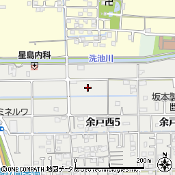 愛媛県松山市余戸西5丁目12周辺の地図