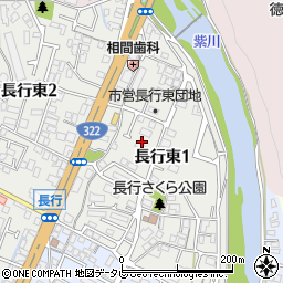 福岡県北九州市小倉南区長行東周辺の地図