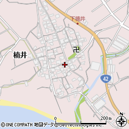 和歌山県御坊市名田町楠井654周辺の地図