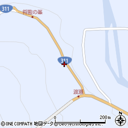和歌山県田辺市本宮町渡瀬890周辺の地図
