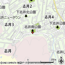 志井南公園周辺の地図