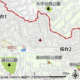 福岡県中間市桜台周辺の地図