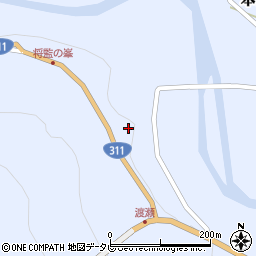 和歌山県田辺市本宮町渡瀬829周辺の地図