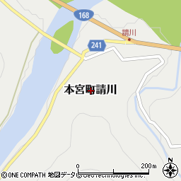 和歌山県田辺市本宮町請川周辺の地図