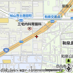 セブンイレブン松山土居田西店周辺の地図