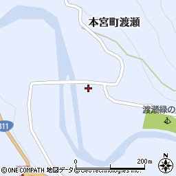 和歌山県田辺市本宮町渡瀬182周辺の地図