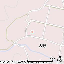 徳島県那賀郡那賀町入野周辺の地図
