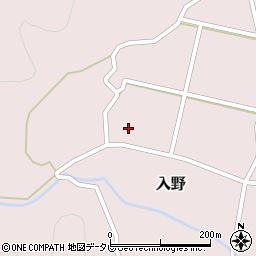 徳島県那賀町（那賀郡）入野周辺の地図