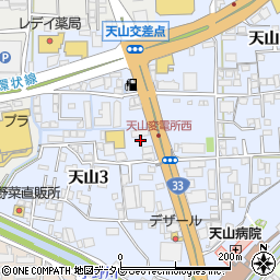 ホダカ　松山天山店周辺の地図