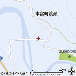 和歌山県田辺市本宮町渡瀬187周辺の地図