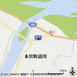 和歌山県田辺市本宮町請川296-12周辺の地図