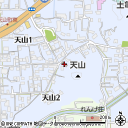 松山天山郵便局周辺の地図