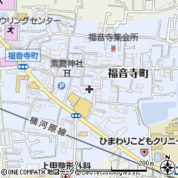 愛媛県松山市福音寺町74周辺の地図