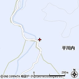 徳島県阿南市新野町平川内周辺の地図