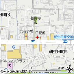 ローソン松山朝生田町二丁目店周辺の地図