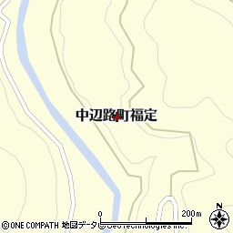 和歌山県田辺市中辺路町福定周辺の地図