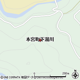 和歌山県田辺市本宮町下湯川周辺の地図