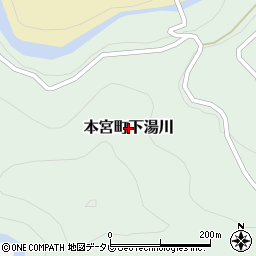 和歌山県田辺市本宮町下湯川周辺の地図